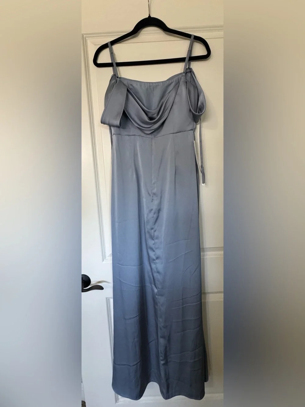 Azazie Callan Bridesmaid Dress size A6 dusty blue NEW! - Picture 7 of 10